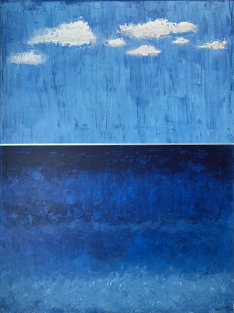 Abstract ocean painting by Dr. Ahmed