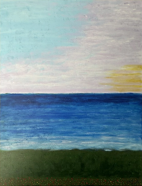 Abstract ocean painting by Dr. Ahmed