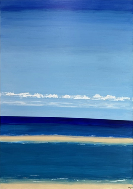 Abstract ocean painting by Dr. Ahmed
